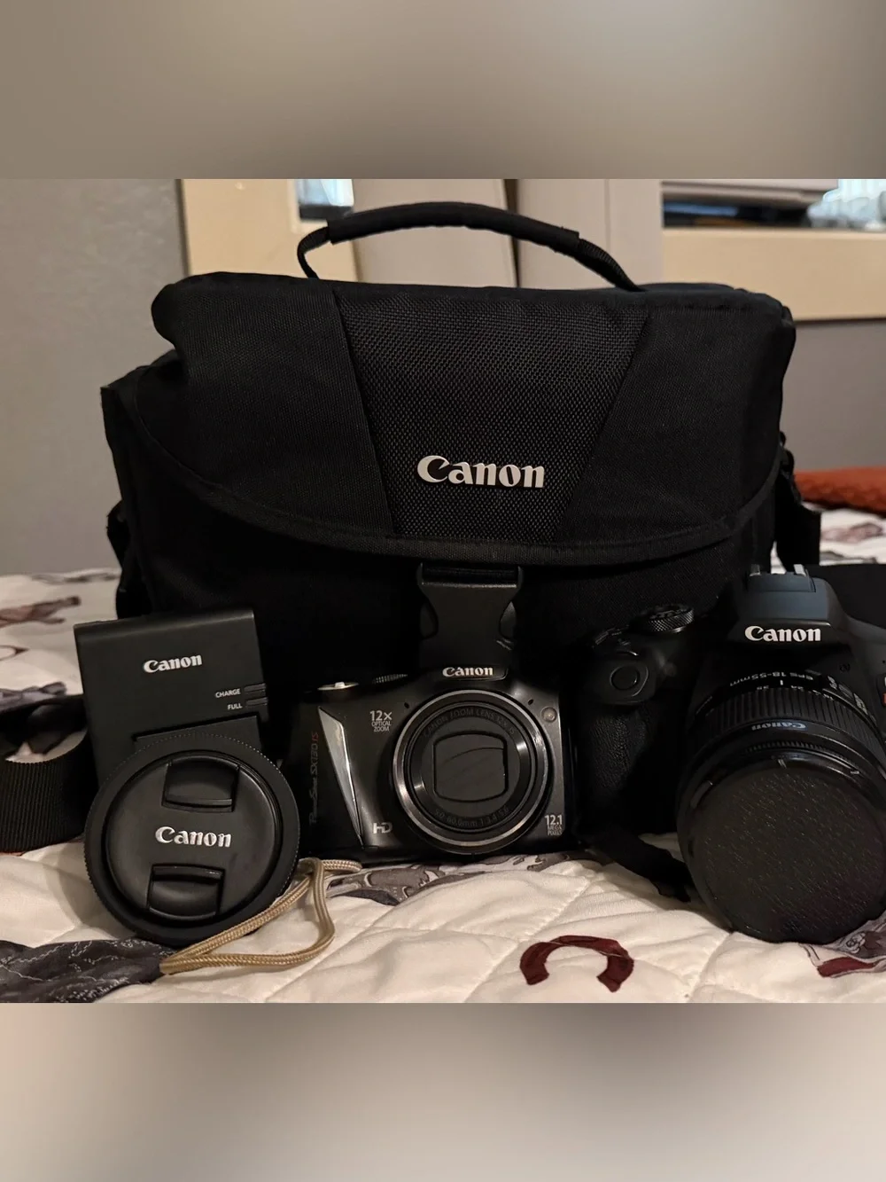 Canon EOS Rebel T7 DSLR Camera Bundle + Canon PowerShot SX130 IS